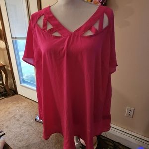 Torrid Georgette Cut Out Top